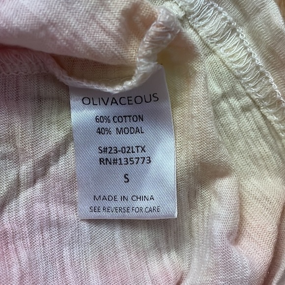 OLIVACEOUS Small Tie Diy Tee Shirt - Picture 3 of 6
